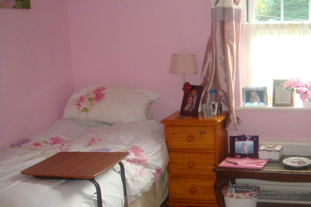 A typical care home bedroom